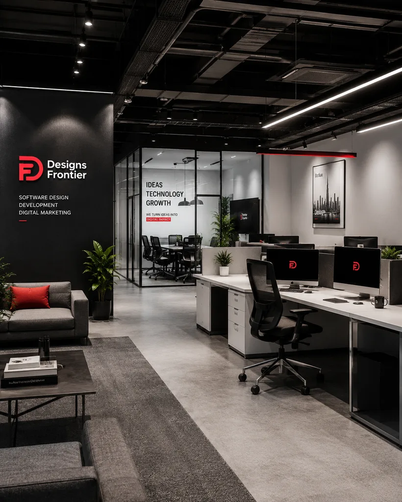 The Designs Frontier studio team at work in Dubai